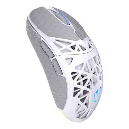 Endorfy LIV Plus Wireless Onyx White - Ratón Gaming Ambidiestro Óptico Inalámbrico Bluetooth 26000 DPI 6 Botones Programables RGB Blanco