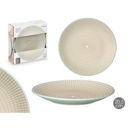 Vessia Plato Postre 20.5 cm Grabado Verde Cerámica (24 Unidades) Precio: 43.90000032. SKU: B17V4YM8WE