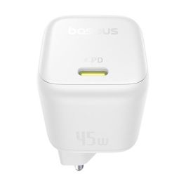 Baseus P10176800213-00 PicoGo GaN Cargador Rápido USB-C 45W Blanco - Tecnología GaN, USB Power Delivery 3.0, Fuente de Alimentación