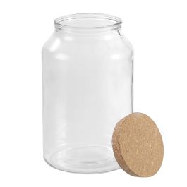 La Mediterranea Tarro de Vidrio con Tapón de Corcho 3800 ml (4 Unidades)