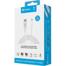Sandberg DP-MiniDP 1.4 8K60Hz Cable DisplayPort a Mini DisplayPort 2m