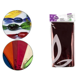 Liderpapel Papel Celofán 50x70 cm Colores Surtidos 22 g/m2 Bolsa de 10 Hojas
