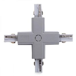 Conector + para Carril Trifásico Plata