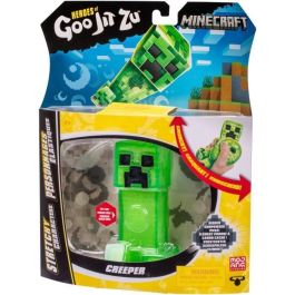 Heroes Of Goo Jit Zu HER0630996429594 Figura Elástica Goo Jit Zu de Creeper de Minecraft 11 cm, con Textura y 3X Más Elástico