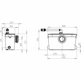 SFA Saniaccess 3 Bomba Elevadora de Aguas Residuales 4 Entradas, 5m Vertical, 100m Horizontal, 46 dB(A)