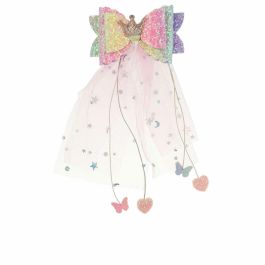 Inca Pinza Cocodrilo Lazo Brillante y Tul con Corona y Corazones para Cabello de Niñas y Bebés (Desde 3 Meses) - 5 cm Precio: 5.79000004. SKU: B153PG4WX7