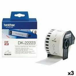 Papel Continuo para Impresoras Brother DK-22223 Blanco 50 mm x 30,48 m Negro (3 Unidades) Precio: 44.79000009. SKU: B1335353G4
