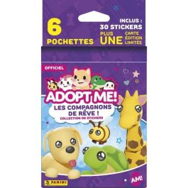 Pegatinas - PANINI - ¡Adoptame! Roblox - Blíster de 6 bolsillos - 1 tarjeta de edición limitada - 35 pegatinas
