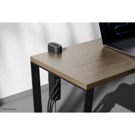 Neomounts DS22-840BL6 Regleta de Escritorio VOLT con Abrazadera, USB-C y USB-A Carga Rápida, 20W PD, 1.4m, Negra
