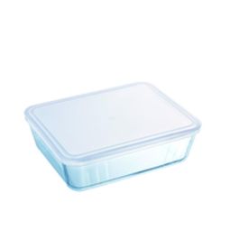 Pyrex 242P000 / 7046 Plato Rectangular con Tapa Cook & Freeze Vidrio Borosilicato 22x17 cm Apto Horno y Congelador hasta 300°C