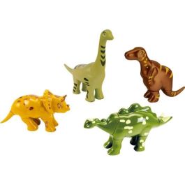 Klein KLE4009847000859 Juguete Magnético Puzzle de 4 Dinosaurios Grandes para Niños 1+ Desarrollo de Creatividad y Habilidades Manuales