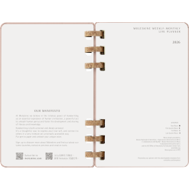 Moleskine DHSPP2912MWH3Y26 Agenda 2026 Tapa Dura 12 Meses Espiral L 13 x 21 cm Almendra
