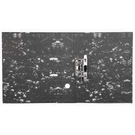Liderpapel Archivador de Palanca Folio Classic Black Negro Compresor Metal Rado Lomo 75mm