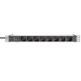 Digitus Regleta PDU 8 Tomas Tipo L con Enchufe IEC C14, 1U, para Montaje Horizontal/Vertical, Cable 2m