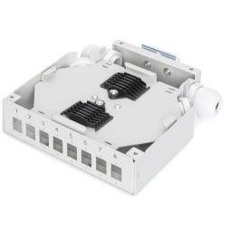 DIGITUS Hutschienen Spleißbox für 8 LC/DX Kupplungen