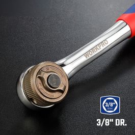 Workpro Carraca 3/8" double drive azul/rojo