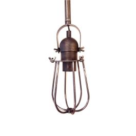 Edm Lámpara de techo colgante vintage metalica E27 60W Ø10x22cm negro
