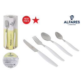 Inde Cubertería Niza, 16 Piezas de Acero Inoxidable, Color Blanco Aluminio, Juego de Cubiertos Completo (3 Unidades) Precio: 21.5743. SKU: B14P3P6X42