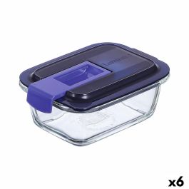 Fiambrera Hermética Luminarc Easy Box Azul Vidrio (380 ml) (6 Unidades) Precio: 40.49999954. SKU: S2709834