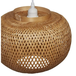 Lámpara colgante de bambú - D 30 x H 140 cm - Beige