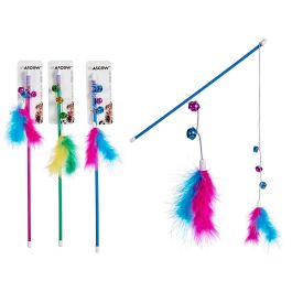 Palo Juguete Para Gato Con Plumas Surtidos Colores Mascow 6X46CM (36 Unidades) Precio: 42.78999956. SKU: B1JGGER3TB
