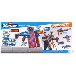 X-Shot Pistola Insanity Clip Motorizada con 3 Cargadores y 72 Dardos, para +8 años, requiere 6 pilas AA X-Shot Pistola Insanity Clip Motorizada con 3 Cargadores y 72 Dardos, para +8 años, requiere 6 pilas AA