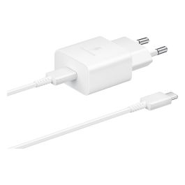 Samsung Cargador EP-T1510XWEGEU USB-C 15W + Cable USB-C Blanco