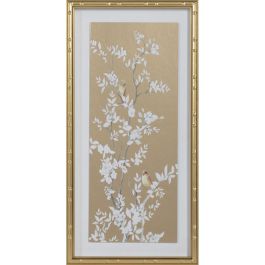 DKD Home Decor Cuadro Oriental Dorado, Set de 3 Unidades, 60x30x3.5 cm, Cristal y Poliestireno, Diseño Ramas DKD Home Decor Cuadro Oriental Dorado, Set de 3 Unidades, 60x30x3.5 cm, Cristal y Poliestireno, Diseño Ramas