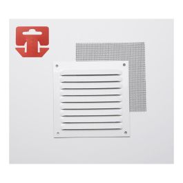 Rejilla con mosquitera. aluminio 0.6 blanco lacado 100x100mm (g) Precio: 2.50000036. SKU: S7902399