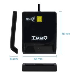 TooQ TQR-211B Lector de DNI electrónico 4.0, Tarjetas Inteligentes y SIM. Conexión USB-C para PC y Mac sin drivers, Negro. TooQ TQR-211B Lector de DNI electrónico 4.0, Tarjetas Inteligentes y SIM. Conexión USB-C para PC y Mac sin drivers, Negro.