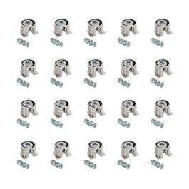 Emuca Lote de 20 enganches y pernos para la fijación estantes, Enganches diámetro 20mm, 12.5mm, Pernos diámetro 6mm, 11mm, Zamak y Acero, Niquelado Precio: 19.89000057. SKU: B1C5LBSDHV