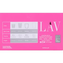 Lav Set 6 Vasos 340cc Vega (8 Cajas)