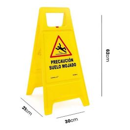 Normaluz Panel Precaucion Suelo Mojado 62cm Amarillo Rojo Negro