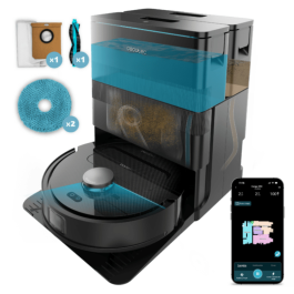 Cecotec Conga X50 Robot Aspirador Fregona con Navegación Láser, 15000 Pa, Estación Autovaciado, para Alfombras y Suelos Duros - Negro Precio: 252.78999955. SKU: B169QWYKFA