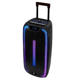 Woxter SO26-080 Altavoz Trolley Portátil Bluetooth Rock'n'Roller ST 100W con Micrófono Karaoke, Luces LED y Batería 5h