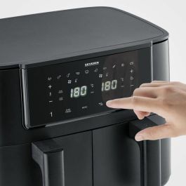 Severin AAATN60221 Freidora de aire de doble tanque de 8L y 2600W con 10 programas