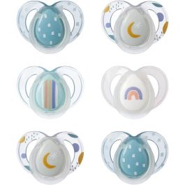 Chupete de noche - TOMMEE TIPPEE - 6-18 meses - Set de 6 chupetes fosforescentes con cápsula de esterilización reutilizable Precio: 30.50000052. SKU: B15PB32R4G