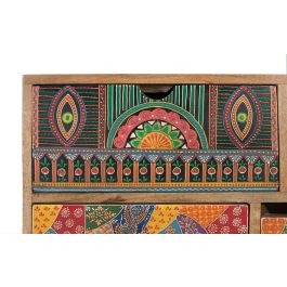 Giner y Colomer Aparador Alto Madera de Mango 90 cm Natural Multicolor 10 Cajones