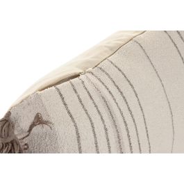 DKD Home Decor Cushions ch1c25 Cojín Urban Poliéster Crudo Beige 45x45 cm con Borlas (2 Unidades)