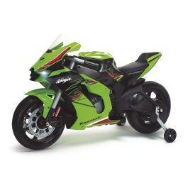 Injusa Moto Kawasaki Ninja 12V 6521-221, Moto infantil eléctrica, soporta hasta 50kg, para niños +3 años