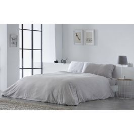 Funda Nórdica Naturals ELBA Gris claro Cama de 135 (220 x 220 cm)