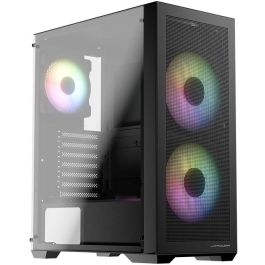 LC-Power LC-717B-ON Caja PC Gaming Midi Tower Blanca con Ventana Lateral y RGB ATX/microATX/Mini-ITX