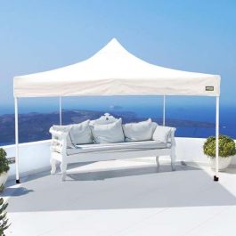 Color Baby Cenador Plegable con Altura Ajustable 300x300x220 cm, Acero y Oxford 420D, con Bolsa de Transporte