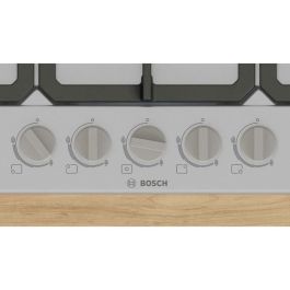 Placa de gas - BOSCH Serie 4 - 5 fuegos - 52 x 75 x 4,5 cm - PGQ7B5K90 - Acero inoxidable