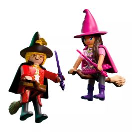 Playmobil Duo Pack Bruja y Mago con Accesorios - Figuras de Fantasía para Niños de 4 a 10 Años