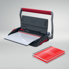 GBC 4410061 Encuadernadora de Canutillo CB15, Negro/Plateado