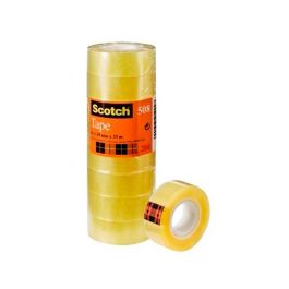 Scotch Cinta Transparente 508 19x33M -Pack 8 Rollos-