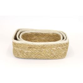 Privilege Set de 3 Cestas de Mimbre Rectangulares - 26x20 cm, 23x17 cm, 20x15 cm (4 Cajas)