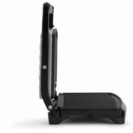 Livoo DOC232G Parrilla compacta 23x15cm, antiadherente, placas ranuradas, bisagra ajustable, indicador luminoso, almacenamiento vertical