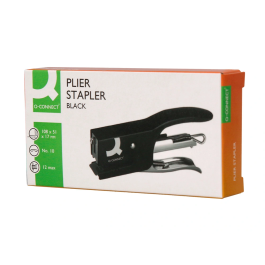 Q-connect Grapadora Tenaza KF22340 Metálica Color Negro Capacidad 12 Hojas Usa Grapas Número 10